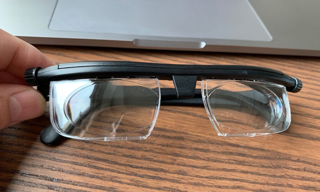 flex vision glasses on desk
