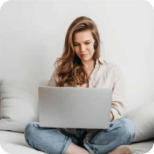 inductivv lady working at home office